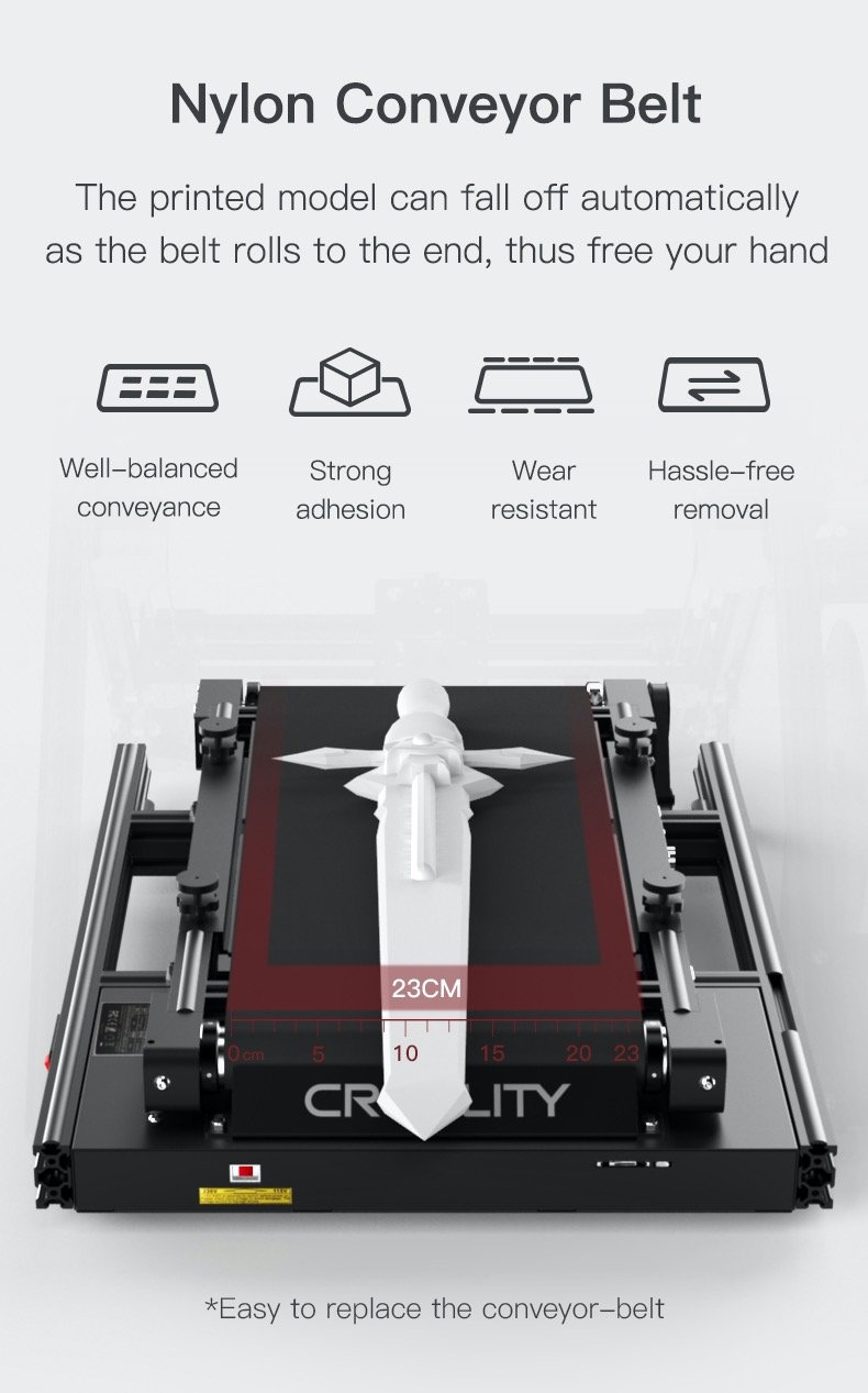 Nylon 3D printing surface in Creality CR-30 3D printer